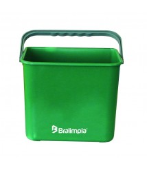 Balde 04 lt verde plastico Bralimpia retangular 