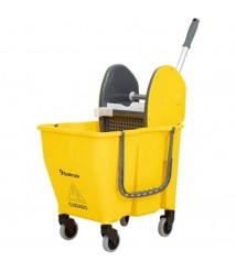 Balde doblo 30 lt COM espremedor AMARELO divisao Bralimpia 