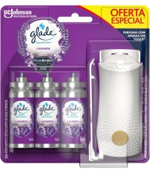 Bom ar click 12 ml Glade c/aparelho + 3 refis lavanda