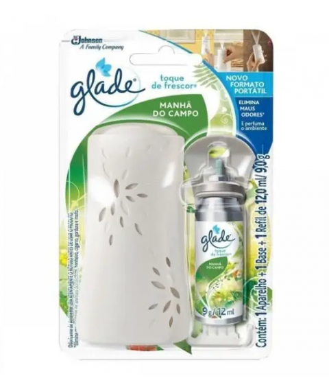 Bom ar click 12 ml Glade c/aparelho manha do campo 