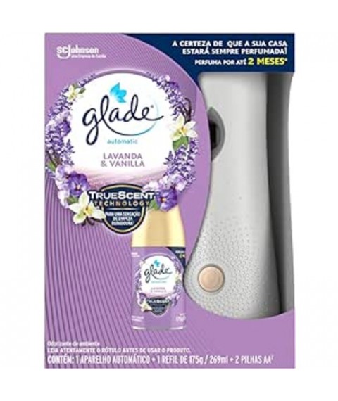 Bom ar temporizador lavanda e vanilla 269 ml + refil Glade