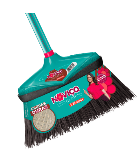 Vassoura de nylon c/ cabo Casa e Rua BT164215 Bettanin