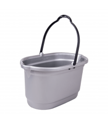 Balde 19 lt oval PRETO Fortcom c/alca preta 048