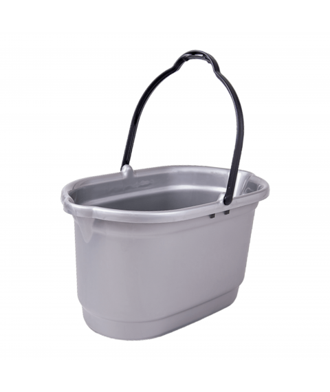 Balde 19 lt oval PRETO Fortcom c/alca preta 048