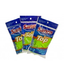 Luva látex verde alta proteção Sanro top G