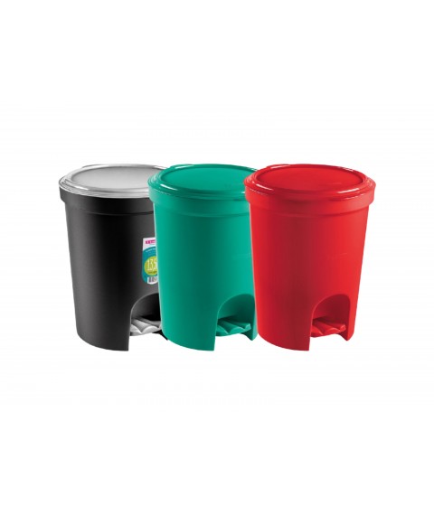 Lix. c/pedal plastico 13,5 lt redonda preta Sanremo SR275