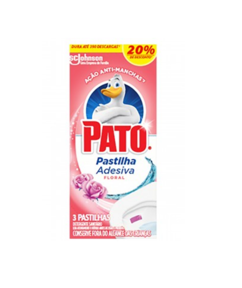 Pedra sanitária adesiva FLORAL c/3 und Pato