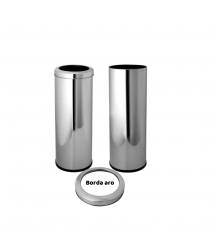 Lix. inox 13,5 lt com aro de inox JSN E4A