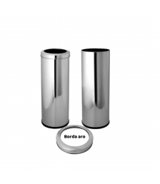 Lix. inox 13,5 lt com aro de inox JSN E4A