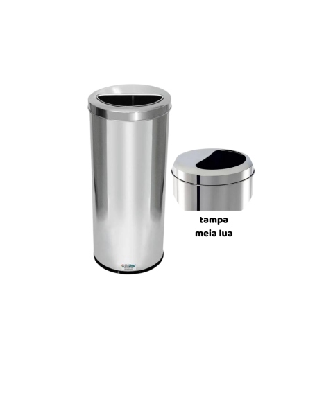 Lix. inox 50 lt JSN C19 c/tampa basculante 30x70