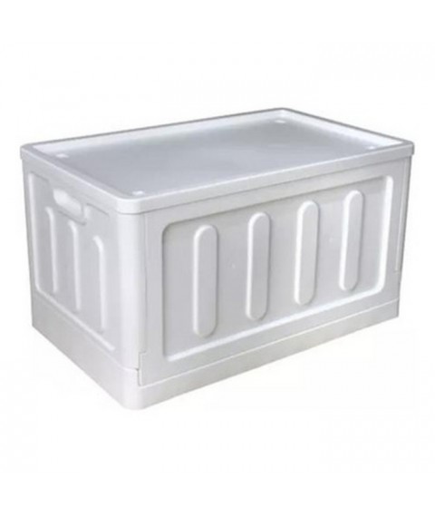Caixa organizadora 75 lt dobravel c/tampa BRANCA TOYPLAST 