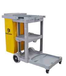 Carro funcional com bolsa Cinza América CF2005P Bralimpia