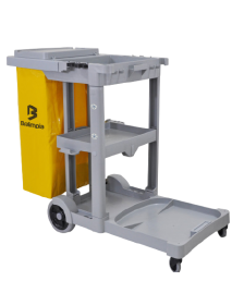 Carro funcional com bolsa Cinza América CF2005P Bralimpia