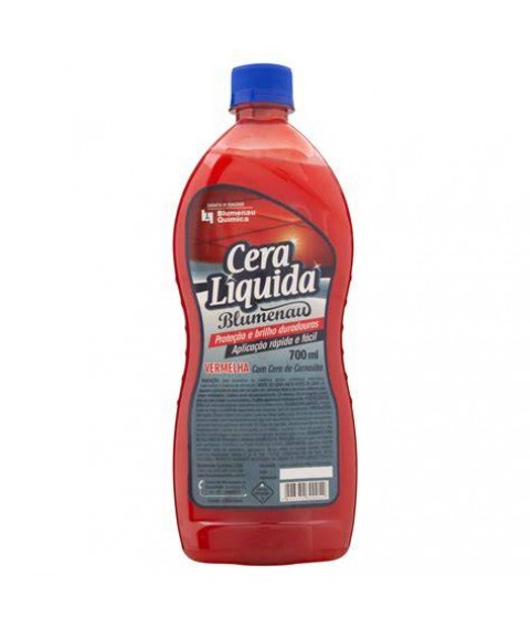 Cera liquida 700 ml VERMELHA c/carnauba Blumenau 17
