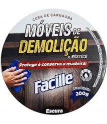 Cêra em pasta p/moveis de demolição escura 200 gr Facille