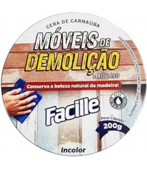 Cêra em pasta p/ móveis de demolição incolor  200 gr Facille