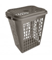 Cesto p/roupa 46 lt MARROM retangular Plasvale 
