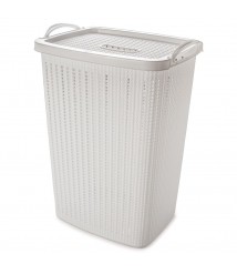 Cesto p/roupa 40 lt TRAMA BRANCO retangular Plasutil 