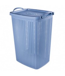 Cesto p/roupa 40 lt TRAMA AZUL retangular Plasutil 