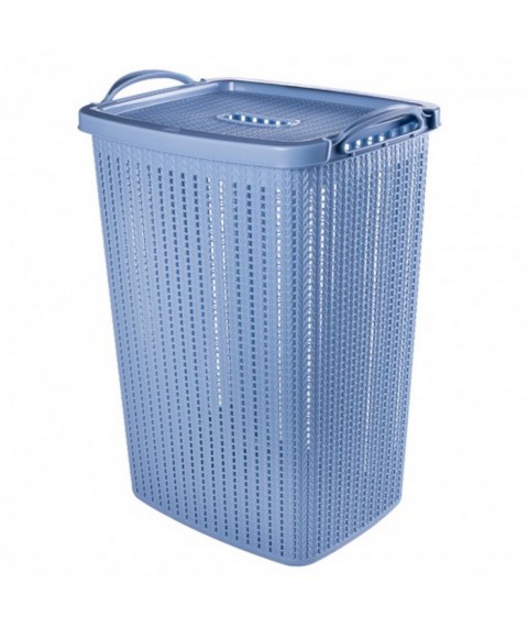 Cesto p/roupa 40 lt TRAMA AZUL retangular Plasutil 