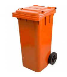 Contentor 120 lt LARANJA c/roda Bralimpia 