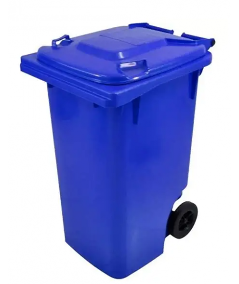 Contentor 240 lt AZUL c/roda Bralimpia 