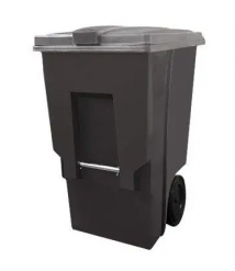 Contentor 360 lt CINZA c/roda Lar 