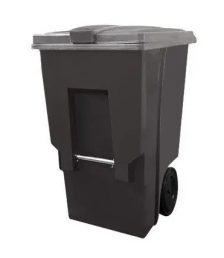 Contentor 360 lt CINZA c/roda Lar 