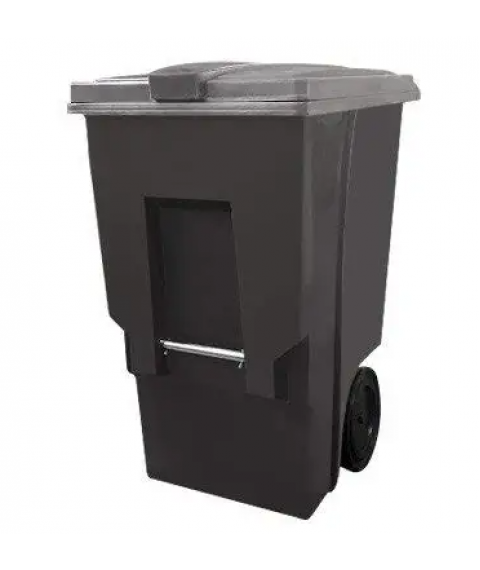 Contentor 360 lt CINZA c/roda Lar 