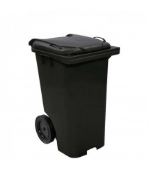 Contentor 240 lt PRETO c/roda Bralimpia 