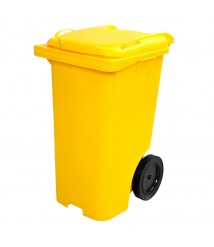 Contentor 240 lt AMARELO c/roda amarelo Bralimpia 