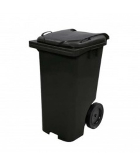 Contentor 120 lt PRETA c/roda Bralimpia 