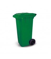 Contentor 120 lt VERDE c/roda Bralimpia 