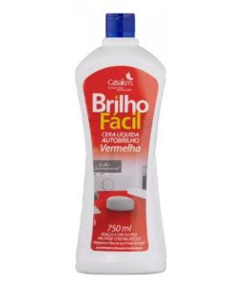 Cera líquida Vermelha 750 ml Brilho Fácil