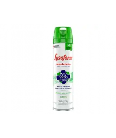 Desinfetante Lysoform CITRUS aerosol 360 ml bactericida