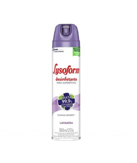 Desinfetante Lysoform LAVANDA aerosol 360 ml bactericida