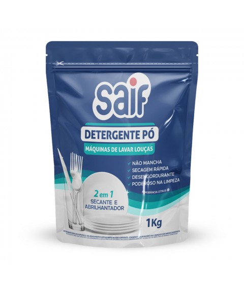 Lava louca em po 1 kg Saif MK632 secante e abrilhantador