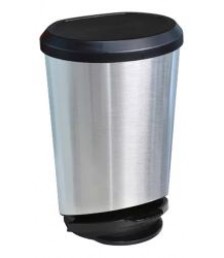 Lix. 45 lt pedal e borda INOX Label Toyplast