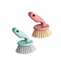 Escova multi uso c/cabo curto redonda  Plasvale