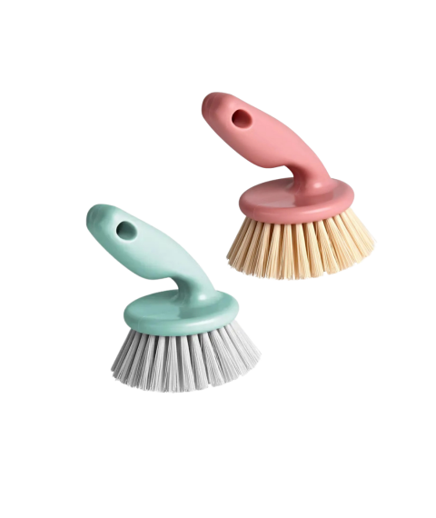 Escova multi uso c/cabo curto redonda  Plasvale