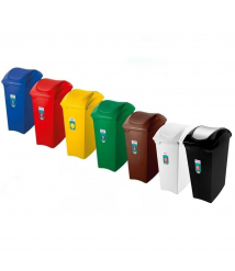 Lix. basculante 40 lt VERMELHA Sanremo retangular SR64/22