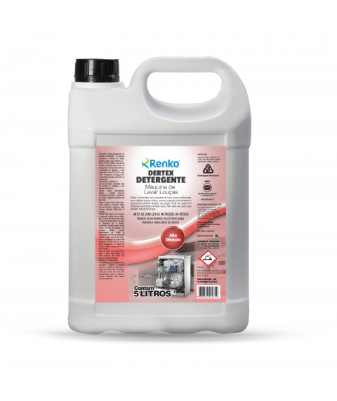 Detergente 5 lt p/ maquina lavar loucas Renko Dertex