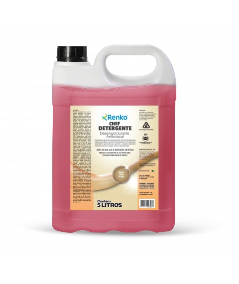 Detergente desengordurante amoniacal Renko 5 lt (1X40lt) Chef CHDACX