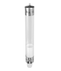 Dispenser água acrílico c/ borda inox 180 ou 200ml  