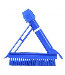 Escovao p/rejuntes c/raspador triangulo AZUL SEM CABO Bralimpia 