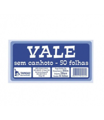 ESCRITORIO bloco de vale c/50 folhas sem canhoto 