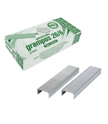 ESCRITORIO Grampo p/grampeador 26/6 prata c/1000 