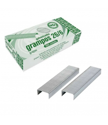 ESCRITORIO Grampo p/grampeador 26/6 prata c/1000 