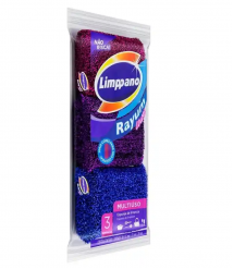 Esponja aco METALICA retangular c/3 102x70x20mm Rayum Limpano 