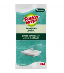 Esponja de louca c/3 verde BANHEIRO Scotch Brite 